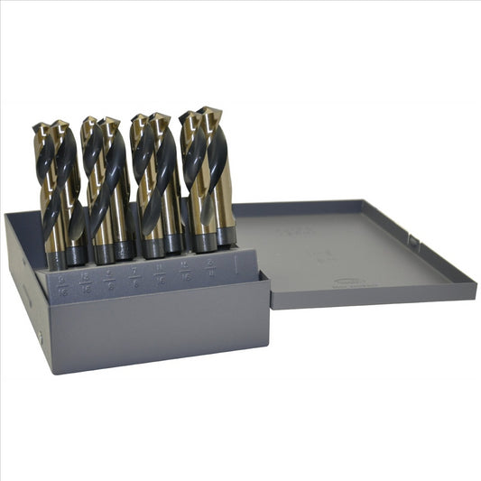 KnKut KnKut 8 Piece S&D 1/2" Reduced Shank Drill Bit Set 9/16"-1" by 16ths
