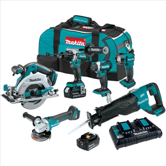 18V LXT&reg; Lithium-Ion Brushless Cordless 6-Pc. Combo Kit (5.0Ah)