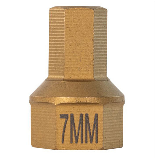 7 MM Metric Hex Dual Drive Bit, 7/16" Drive