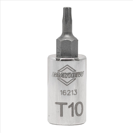 Mayhew T10 Torx&reg; Short Insert Socket Bit, 1/4-Inch Drive