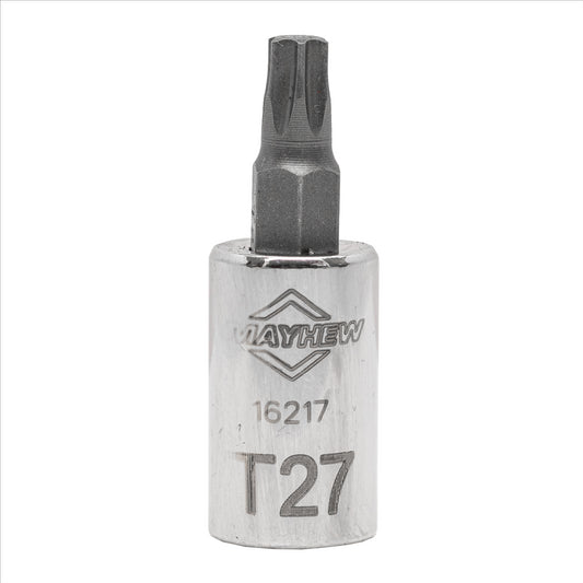 Mayhew T27 Torx&reg; Short Insert Socket Bit, 1/4-Inch Drive