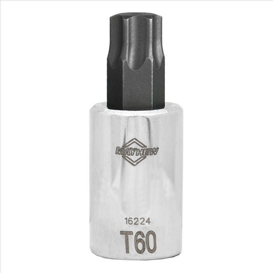 Mayhew T60 Torx&reg; Short Insert Socket Bit, 1/2-Inch Drive