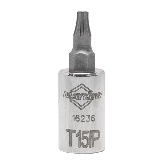 Mayhew T15IP Torx Plus&reg; Short Insert Socket Bit, 1/4-Inch Drive