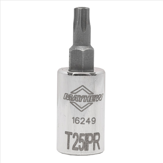 Mayhew T25IPR Tamper Torx Plus&reg; Short Insert Socket Bit, 1/4-Inch Drive