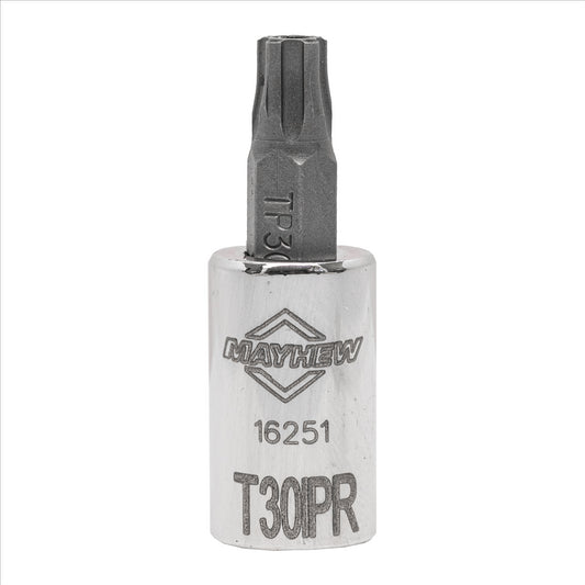 Mayhew T30IPR Tamper Torx Plus&reg; Short Insert Socket Bit, 1/4-Inch Drive