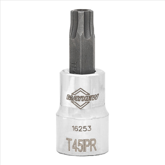 Mayhew T45IPR Tamper Torx Plus&reg; Short Insert Socket Bit, 3/8-Inch Drive