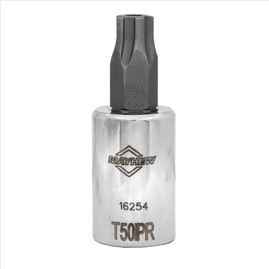 Mayhew T50IPR Tamper Torx Plus&reg; Short Insert Socket Bit, 3/8-Inch Drive