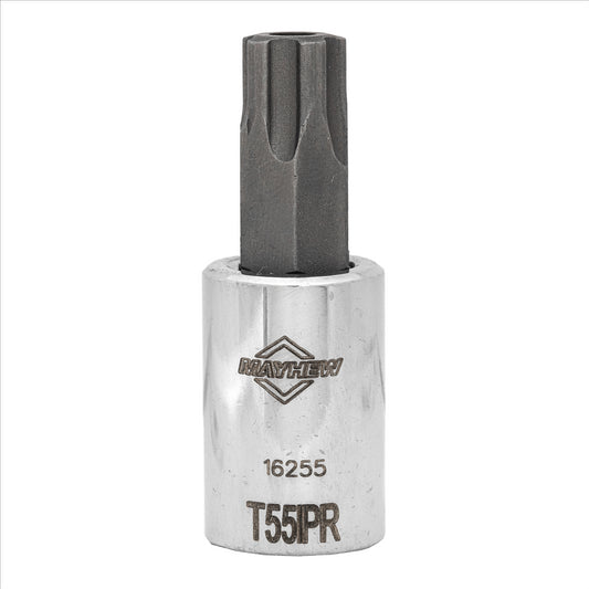 Mayhew T55IPR Tamper Torx Plus&reg; Short Insert Socket Bit, 3/8-Inch Drive
