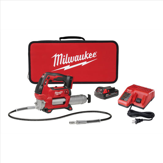 Milwaukee Tool M18 Cordless 2-Speed Grease Gun Kit (2646-21CT)