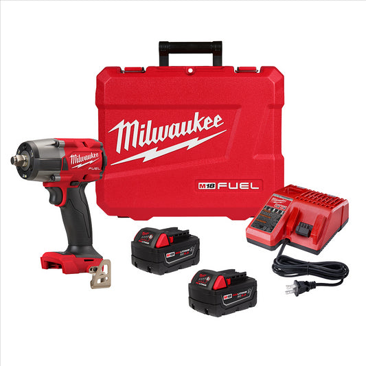Milwaukee Tool M18 FUEL 1/2 Mid-Torque Impact Wrench w/ Friction Ring Kit (2962-22R)