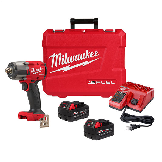 Milwaukee Tool M18 FUEL 1/2 Mid-Torque Impact Wrench w/ Pin Detent Kit (2962P-22R)