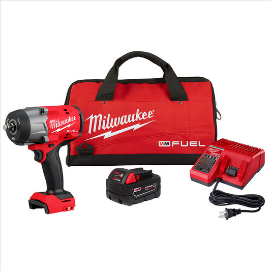 Milwaukee Tool M18 FUEL 1/2" High Torque Impact Wrench w/ Friction Ring  Kit (2967-21B)