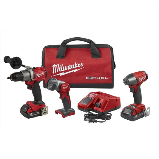 M18 FUEL 3PC AUTO DRILL, IMP WRENCH & LIGHT KIT (2991-23)