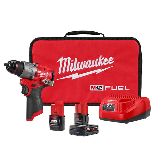 Milwaukee Tool M12 FUEL 1/2" Hammer Drill-Driver Kit (3404-22)
