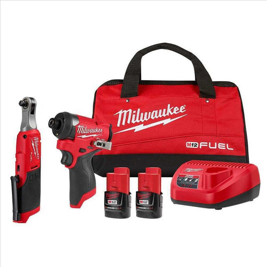 M12 FUEL 1/4" Hex Impact Driver Kit w/ 3/8" High Speed Ratchet (3453-22HSR)